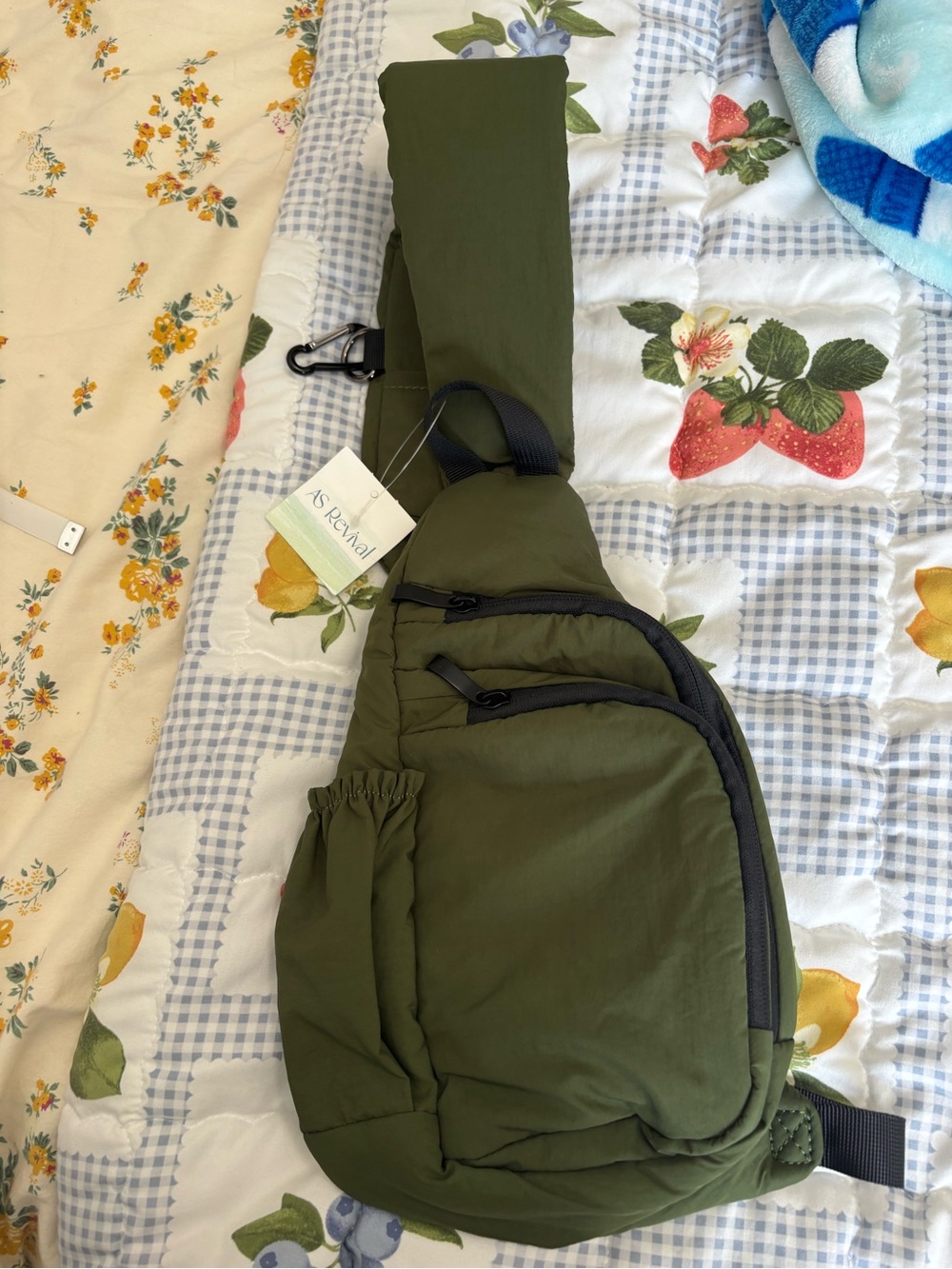 AS Revival Olive Green Crossbody Sling Bag
